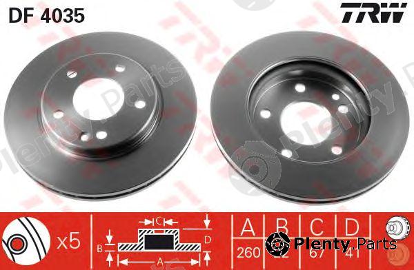  TRW part DF4035 Brake Disc