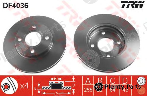  TRW part DF4036 Brake Disc
