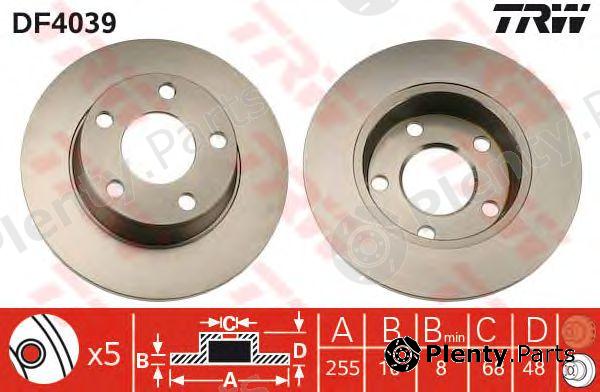  TRW part DF4039 Brake Disc