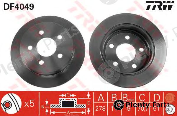  TRW part DF4049 Brake Disc