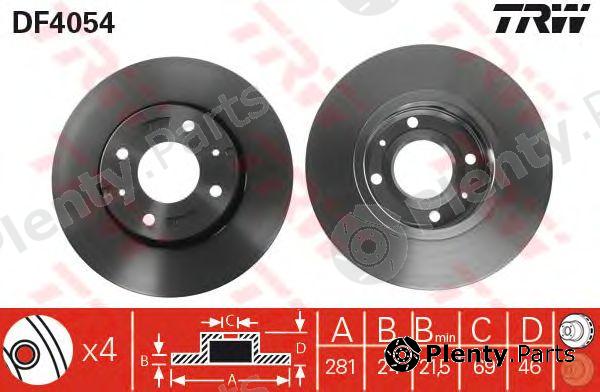  TRW part DF4054 Brake Disc