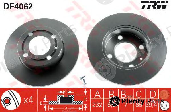  TRW part DF4062 Brake Disc