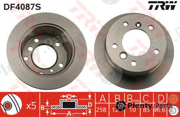  TRW part DF4087S Brake Disc