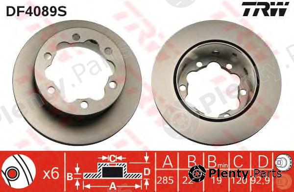  TRW part DF4089S Brake Disc