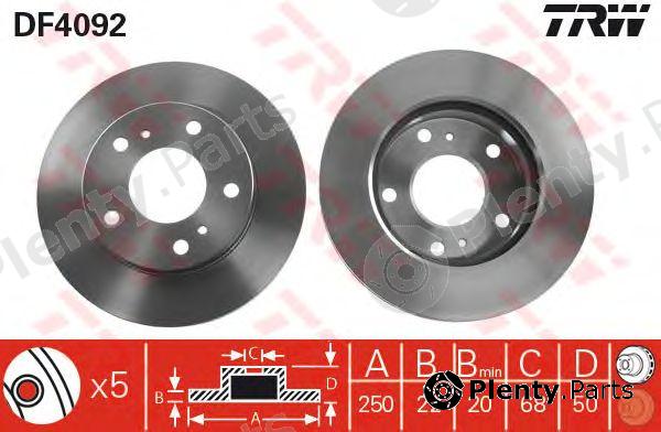  TRW part DF4092 Brake Disc