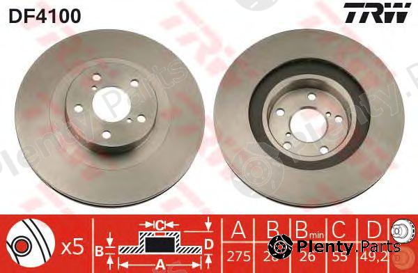  TRW part DF4100 Brake Disc