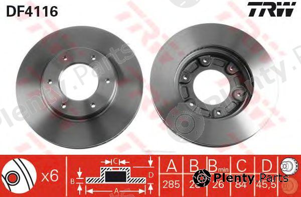  TRW part DF4116 Brake Disc