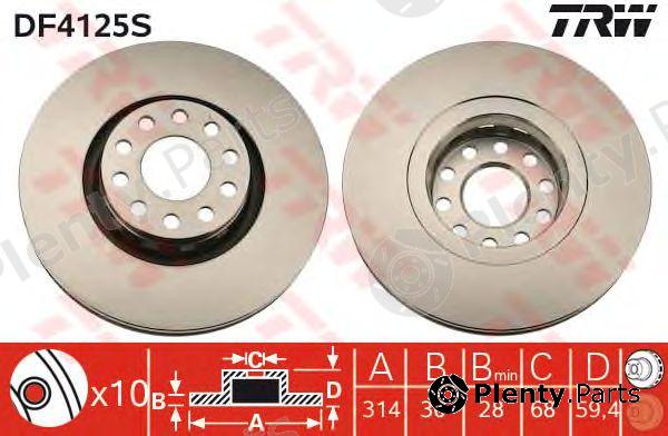  TRW part DF4125S Brake Disc