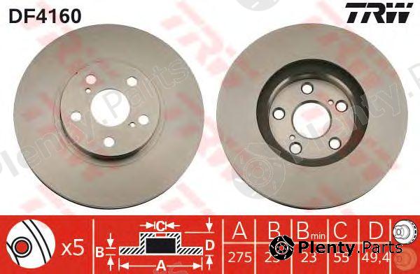  TRW part DF4160 Brake Disc