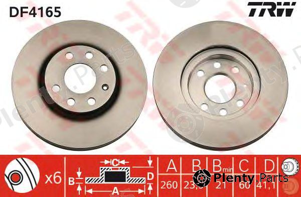  TRW part DF4165 Brake Disc