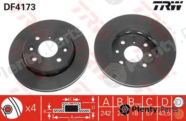  TRW part DF4173 Brake Disc