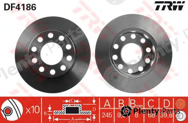  TRW part DF4186 Brake Disc