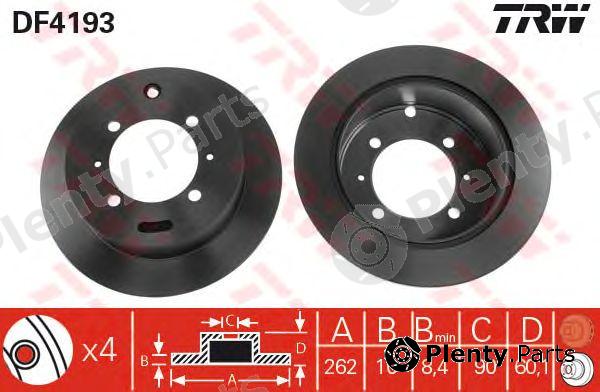  TRW part DF4193 Brake Disc