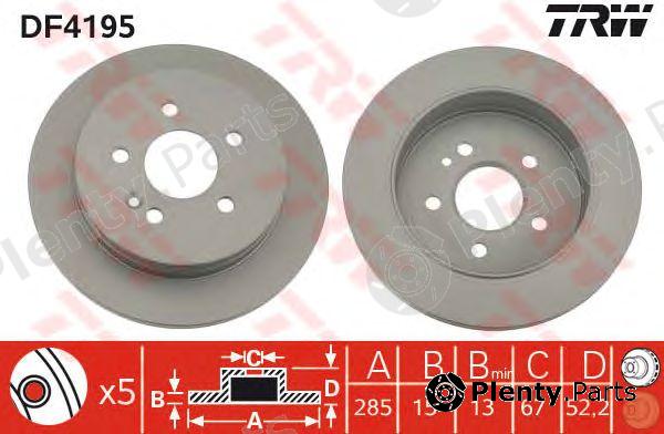  TRW part DF4195 Brake Disc