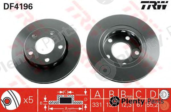  TRW part DF4196 Brake Disc
