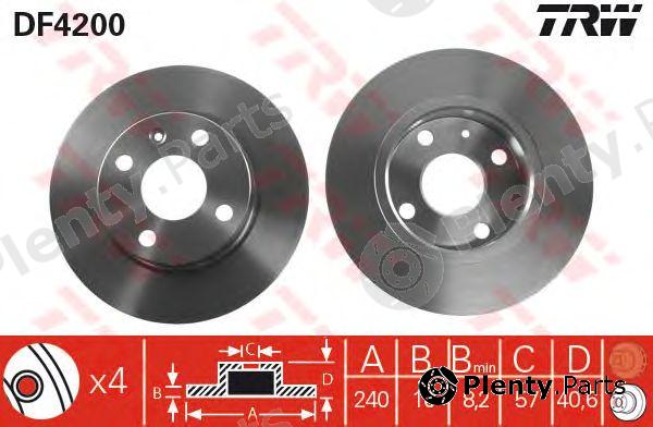  TRW part DF4200 Brake Disc