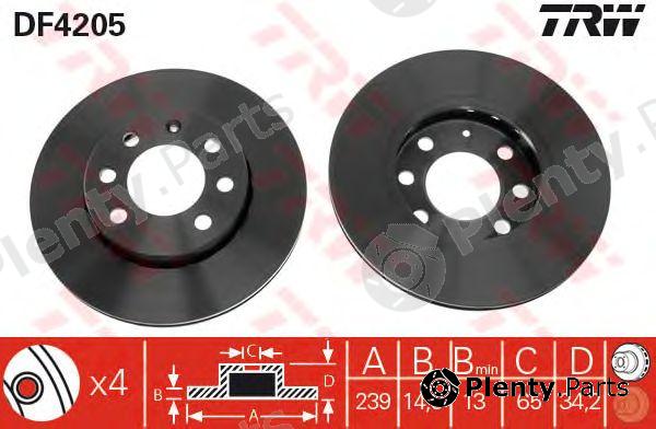  TRW part DF4205 Brake Disc