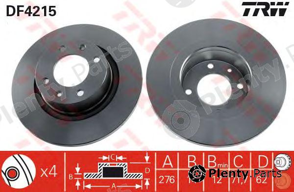  TRW part DF4215 Brake Disc