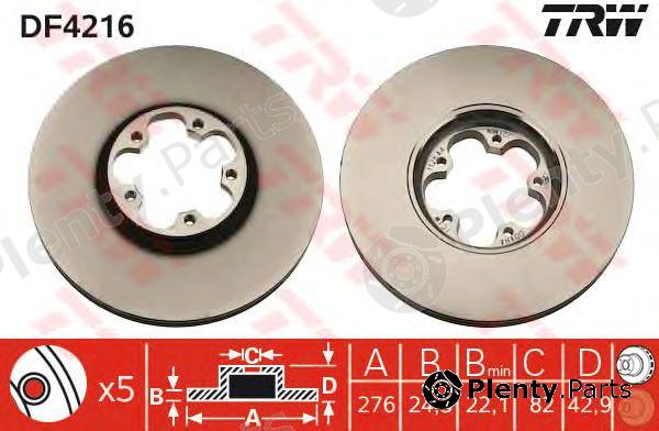  TRW part DF4216 Brake Disc