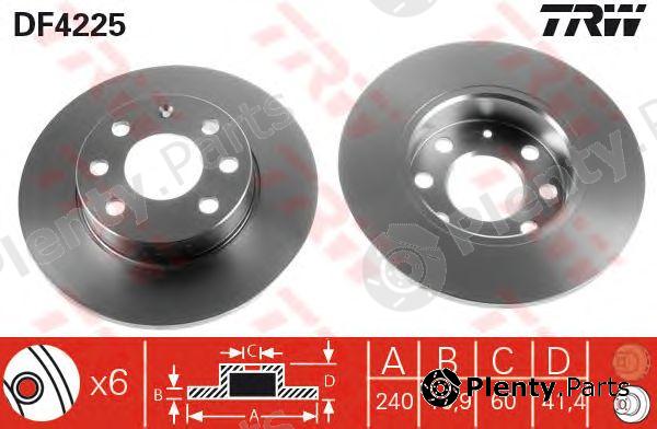  TRW part DF4225 Brake Disc