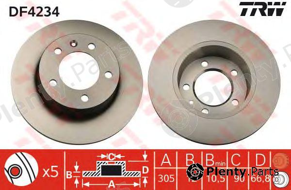  TRW part DF4234 Brake Disc