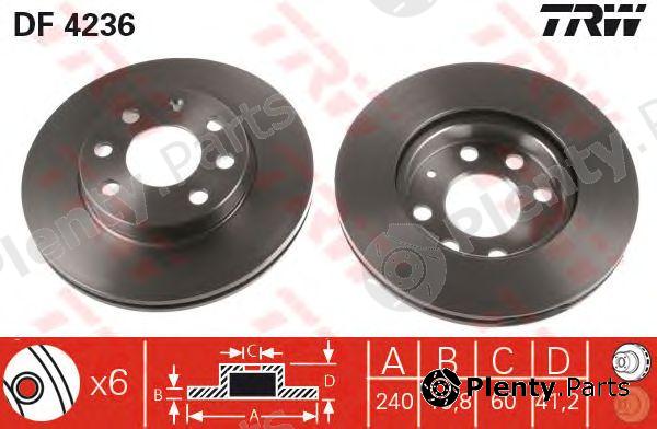  TRW part DF4236 Brake Disc