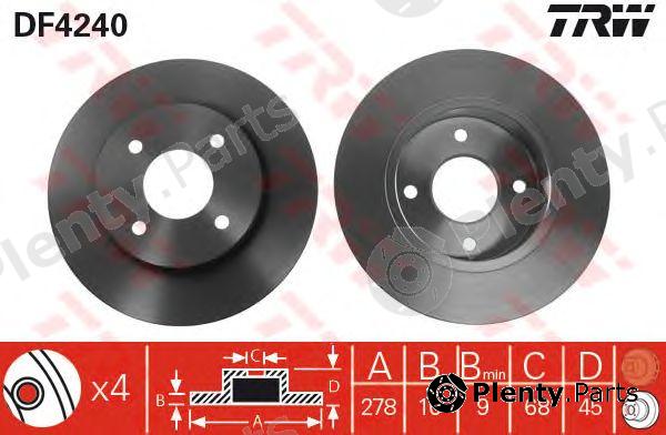  TRW part DF4240 Brake Disc