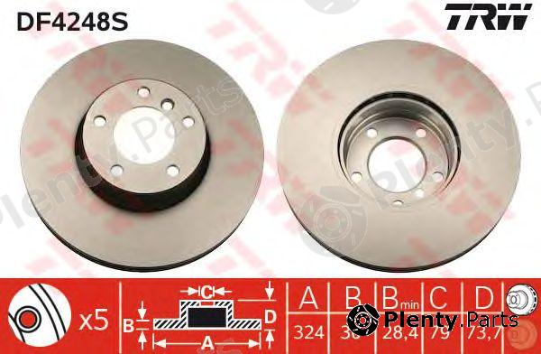 TRW part DF4248S Brake Disc