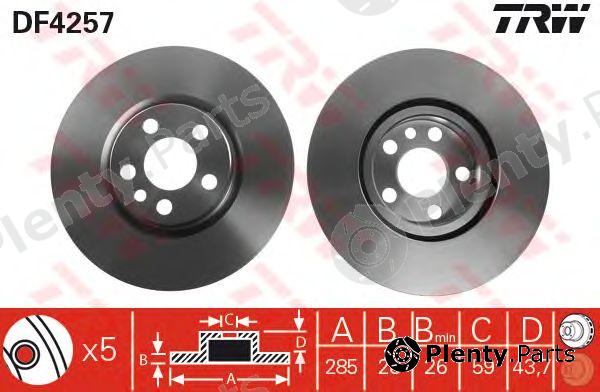  TRW part DF4257 Brake Disc