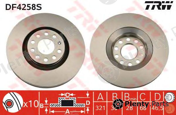  TRW part DF4258S Brake Disc