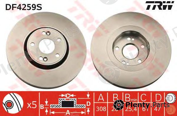  TRW part DF4259S Brake Disc