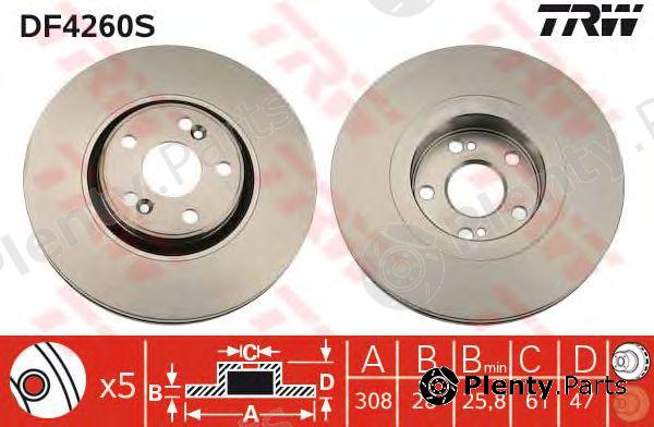  TRW part DF4260S Brake Disc