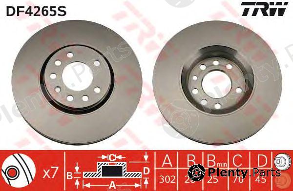  TRW part DF4265S Brake Disc