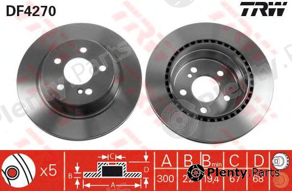  TRW part DF4270 Brake Disc