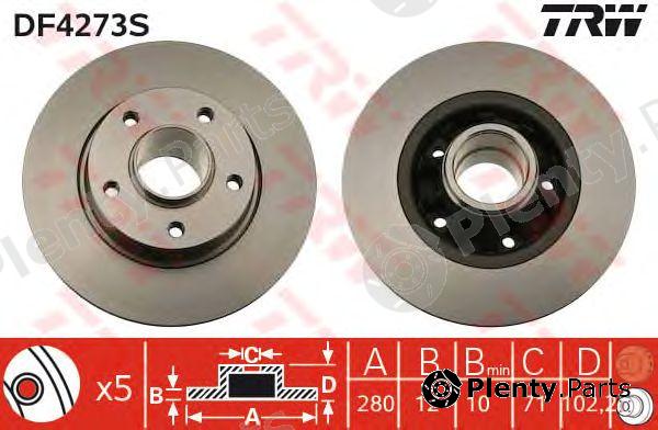  TRW part DF4273S Brake Disc