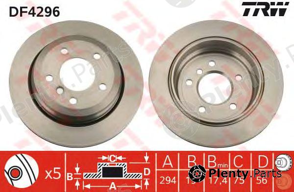  TRW part DF4296 Brake Disc