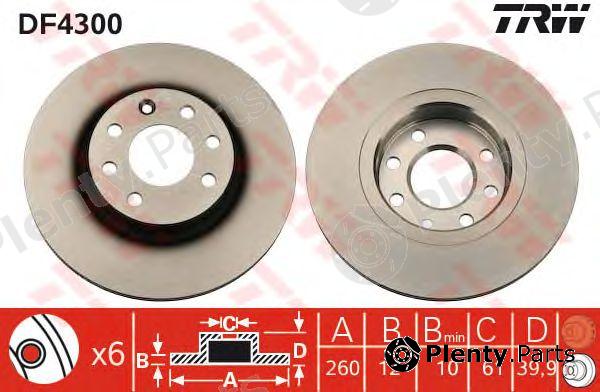  TRW part DF4300 Brake Disc