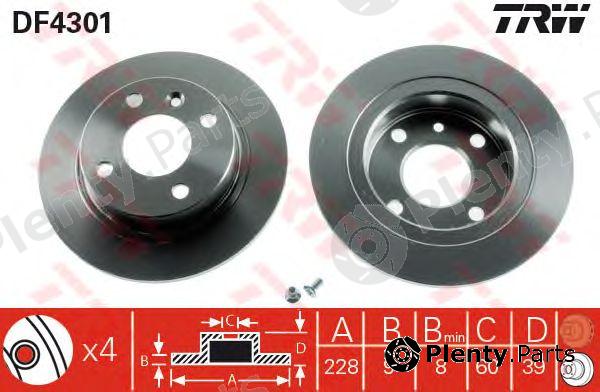  TRW part DF4301 Brake Disc