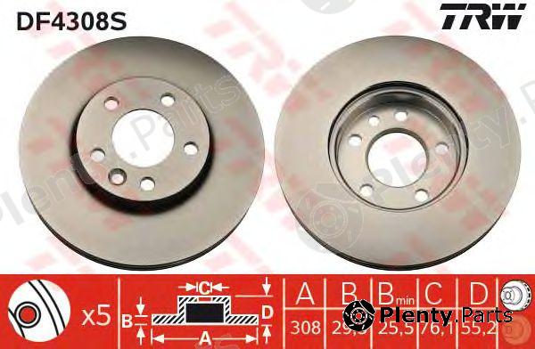  TRW part DF4308S Brake Disc