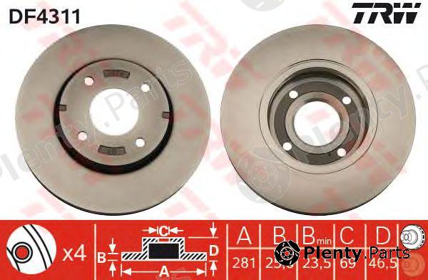  TRW part DF4311 Brake Disc