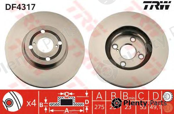  TRW part DF4317 Brake Disc