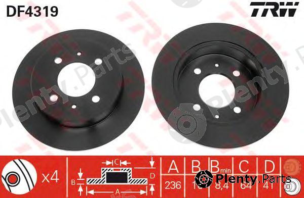  TRW part DF4319 Brake Disc