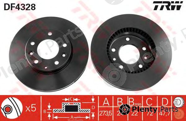  TRW part DF4328 Brake Disc