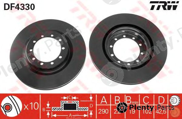  TRW part DF4330 Brake Disc