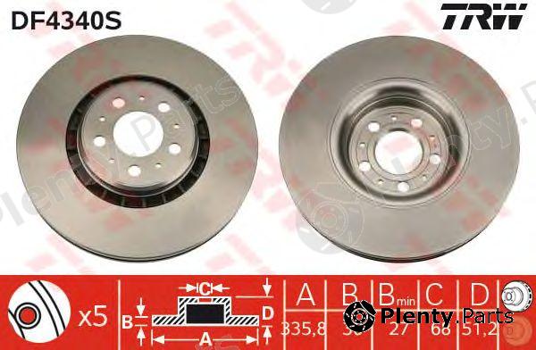  TRW part DF4340S Brake Disc