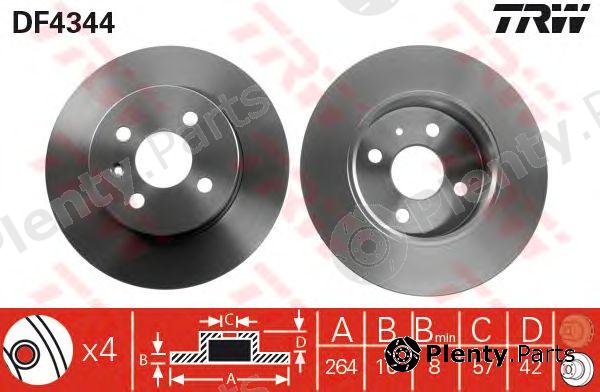  TRW part DF4344 Brake Disc
