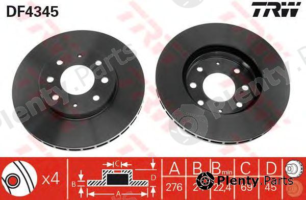  TRW part DF4345 Brake Disc