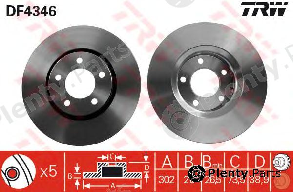  TRW part DF4346 Brake Disc