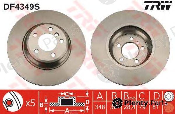  TRW part DF4349S Brake Disc