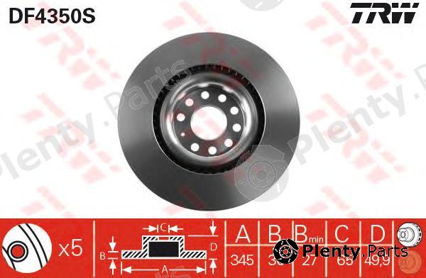  TRW part DF4350S Brake Disc